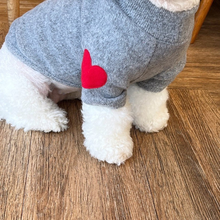 Autumn And Winter Fleece-lined Love Sweater Thick Warm Clothes