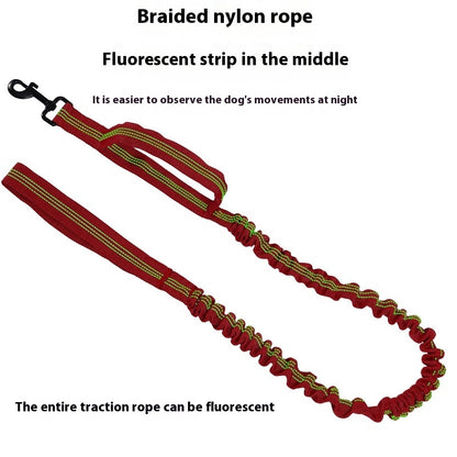Dog Retractable Elastic Reflective Hand Holding Rope