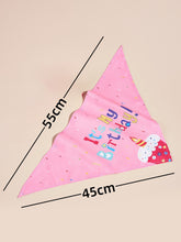 Creative Printing Dog Triangular Binder Birthday  Towel Accessories