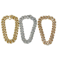 Dog Rhinestone-encrusted Chain Plastic Electroplated Decorative Necklace