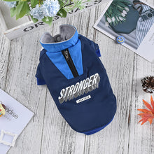 Pet Dog V-shaped Splicing Coat Thick Warm