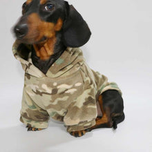 Camouflage Velvet Padded Hooded Sweatshirt  Pet Clothes