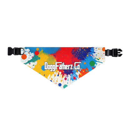 Paint Splash Pet Bandana Collar XL For Dogs