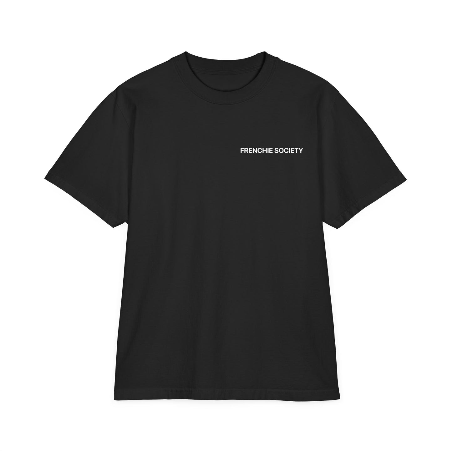 Frenchie Society Drop Shoulder Black T-Shirt Dog Tee