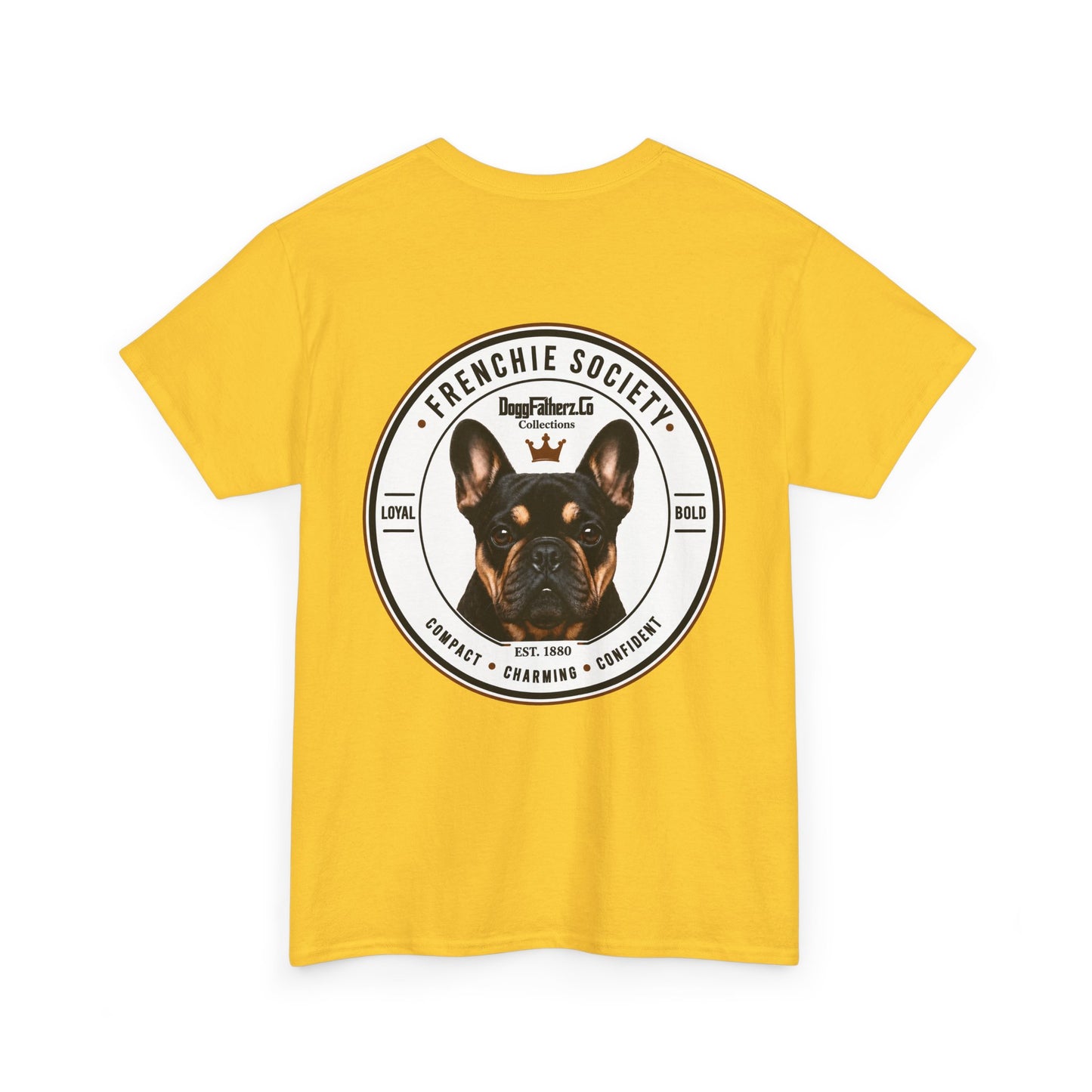 Frenchie Society Yellow T-Shirt Dog Lover Tee