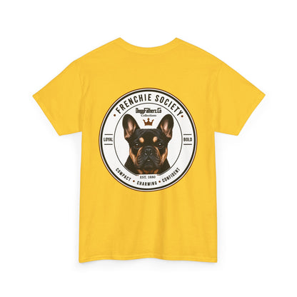 Frenchie Society Yellow T-Shirt Dog Lover Tee