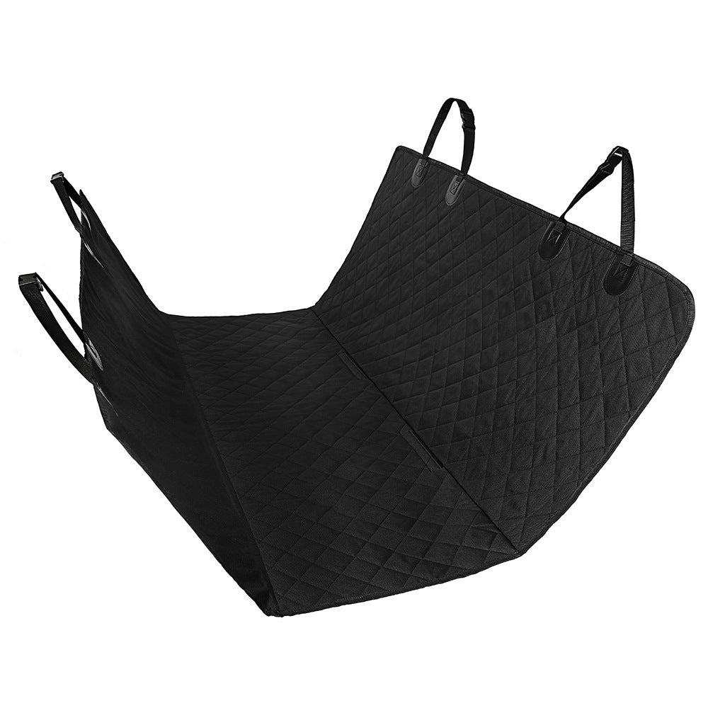 Car Back Seat Pet Mat With Zipper And Pocket For Travel