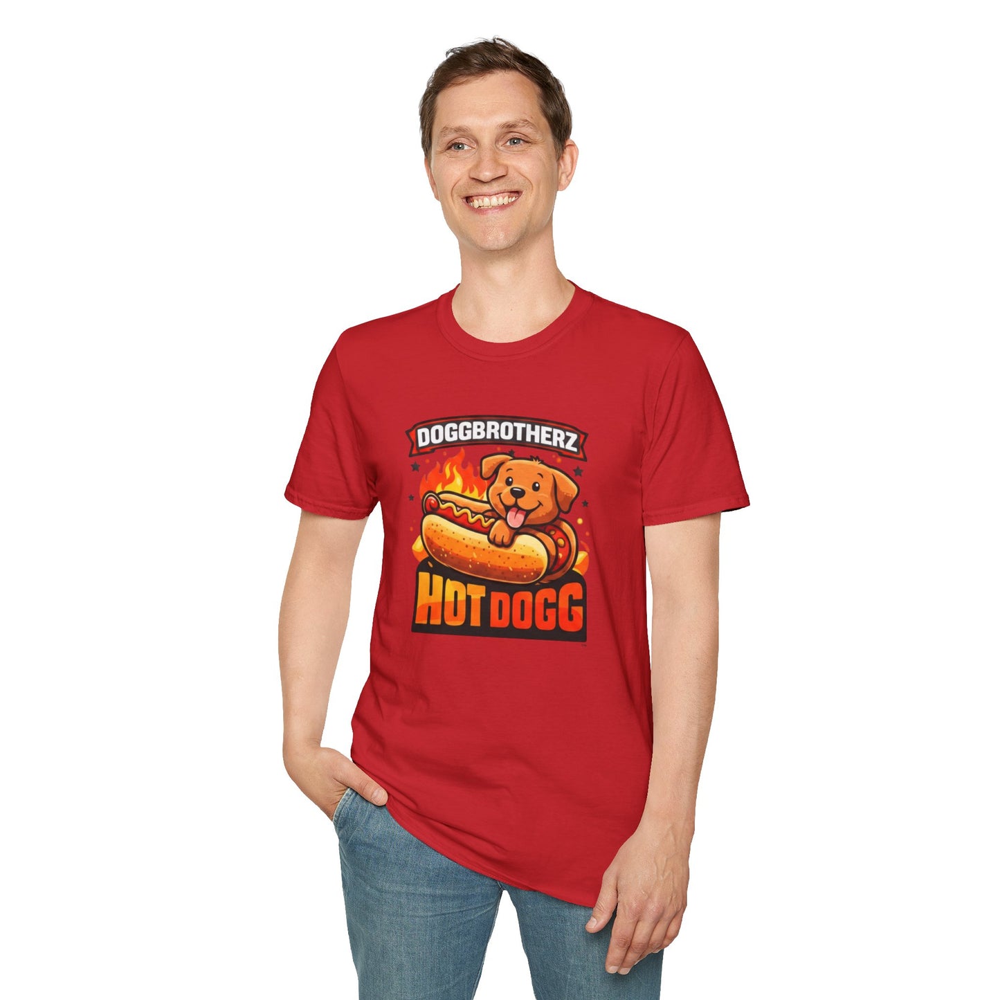Hot Dogg Dog T-Shirt – "Doggbrotherz" Cute Hot Dog Pup Graphic Tee