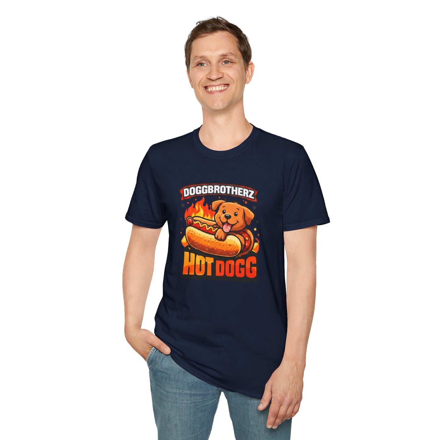 Hot Dogg Dog T-Shirt – "Doggbrotherz" Cute Hot Dog Pup Graphic Tee
