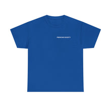 Frenchie Society T-Shirt — Blue & Orange Dog Lover Tee