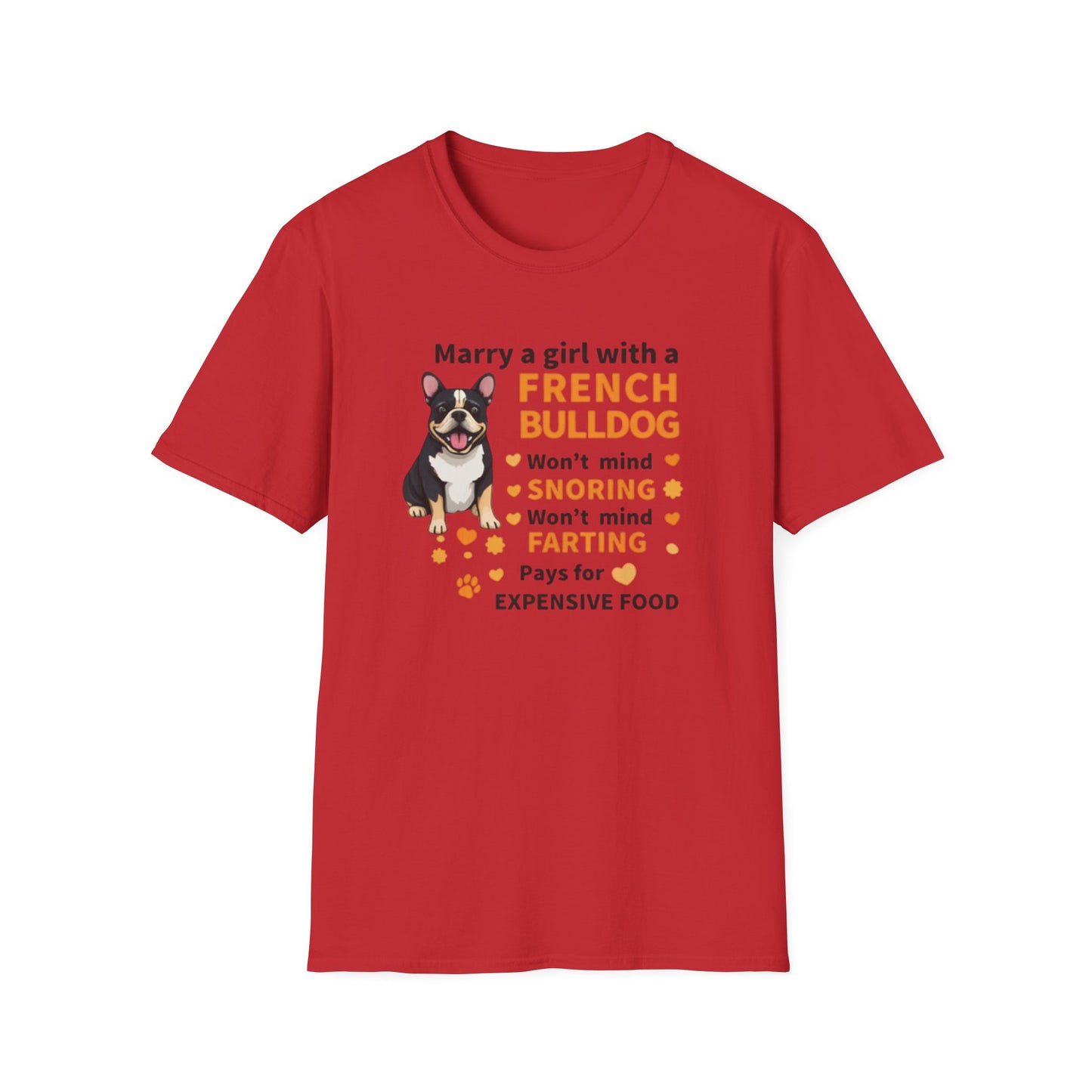 French Bulldog Lover T-Shirt — "Marry a girl with a French Bulldog" Funny Dog Owner Tee