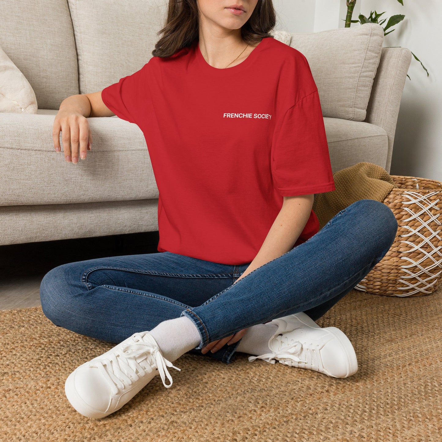 Frenchie Society Red T-Shirt Dog Lover Tee