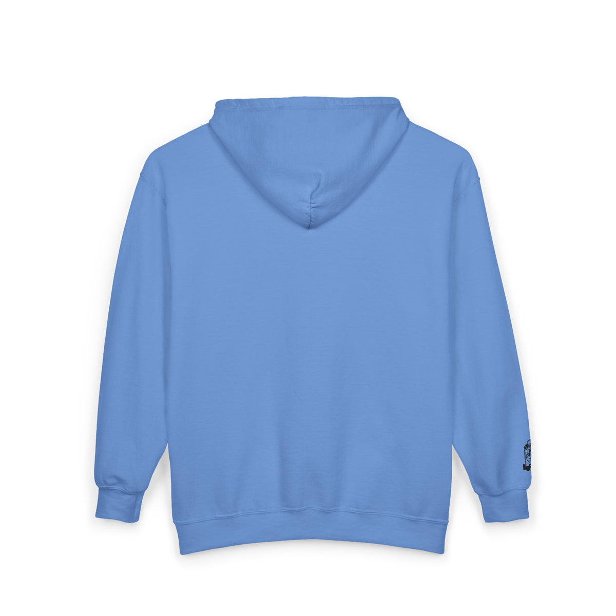 Unisex "In Dogs We Trust" Full-Zip Sky Blue Hoodie – Midweight Dog Lover's Sweatshirt