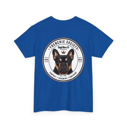 Frenchie Society Blue T-Shirt Dog Lover Tee