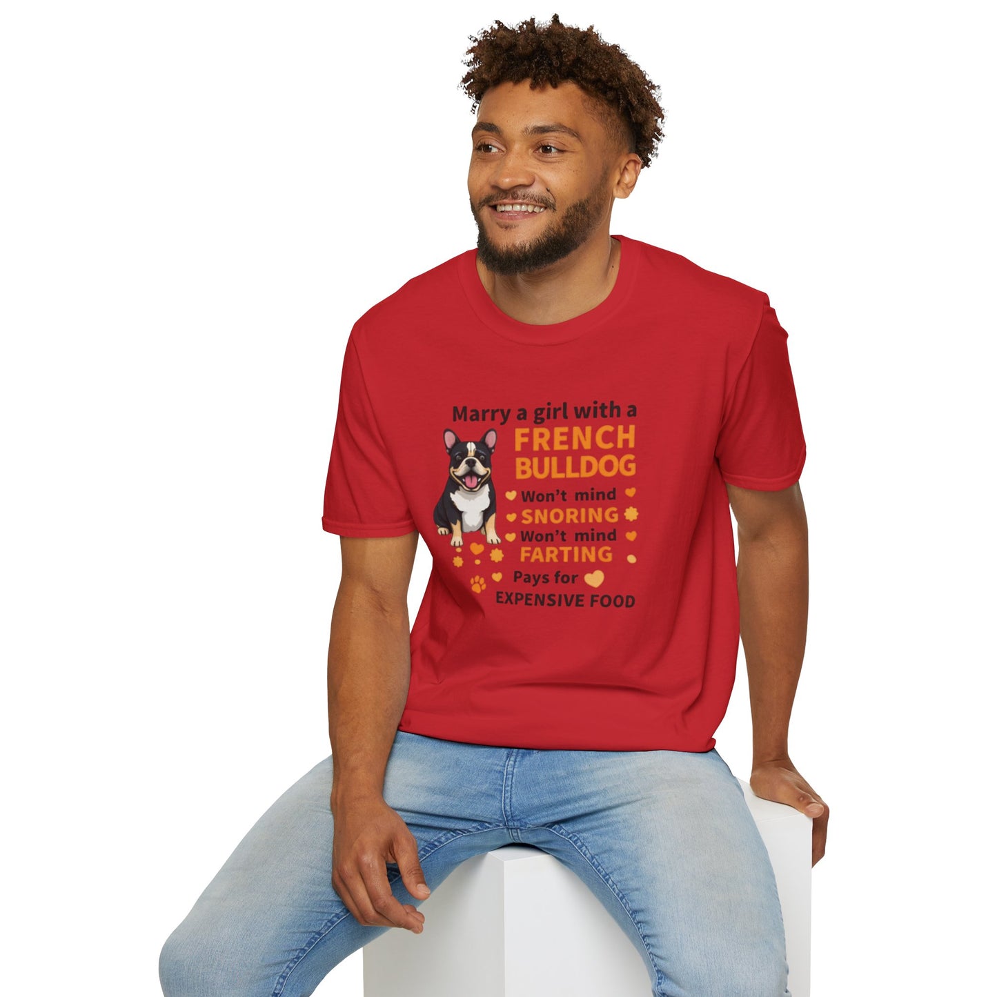 French Bulldog Lover T-Shirt — "Marry a girl with a French Bulldog" Funny Dog Owner Tee