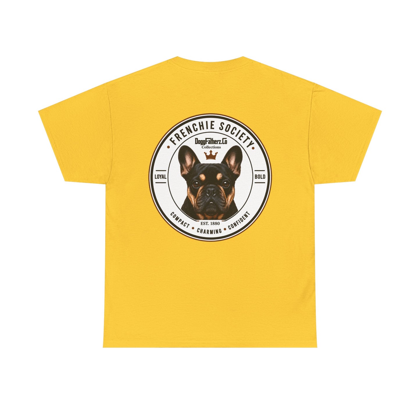 Frenchie Society Yellow T-Shirt Dog Lover Tee