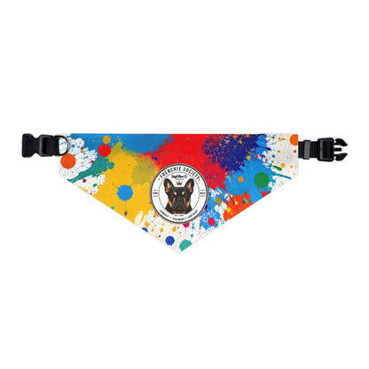 Frenchie Society Paint Splash Pet Bandana Collar XL
