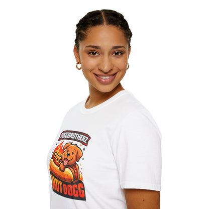 Hot Dogg Dog T-Shirt – "Doggbrotherz" Cute Hot Dog Pup Graphic Tee