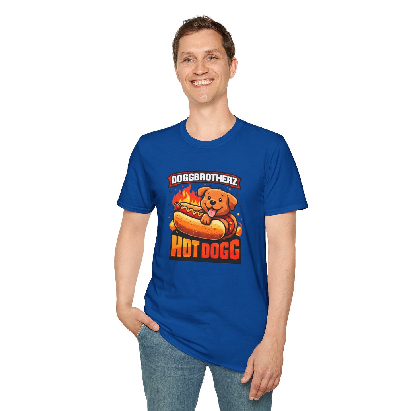 Hot Dogg Dog T-Shirt – "Doggbrotherz" Cute Hot Dog Pup Graphic Tee