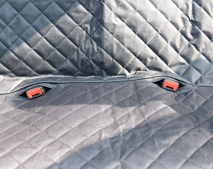 Car Back Seat Pet Mat With Zipper And Pocket For Travel