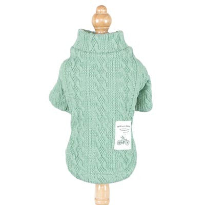 Pure color knitted autumn and winter dog sweater