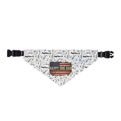 Happy Dog Dad Music Lover Clip-On Pet Bandana