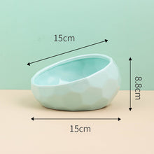 Pet Supplies Bowl Ceramic Oblique Mouth