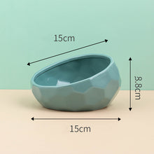 Pet Supplies Bowl Ceramic Oblique Mouth