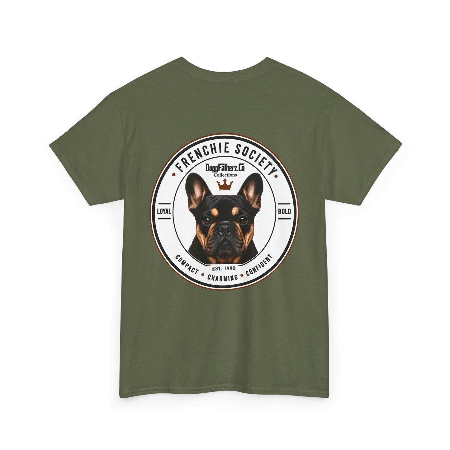 Frenchie Society Green T-Shirt Dog Lover Tee