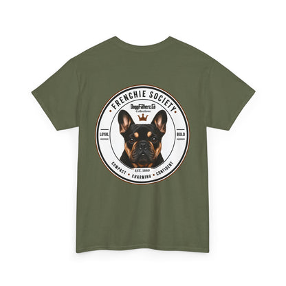 Frenchie Society Green T-Shirt Dog Lover Tee