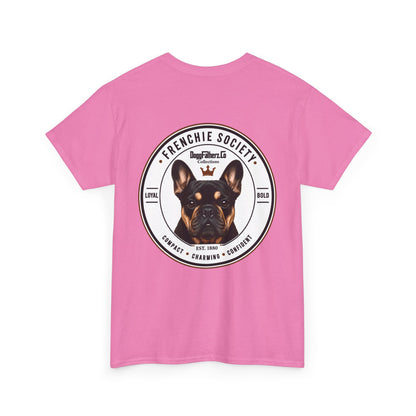 Frenchie Society Pink T-Shirt Dog Lover Tee