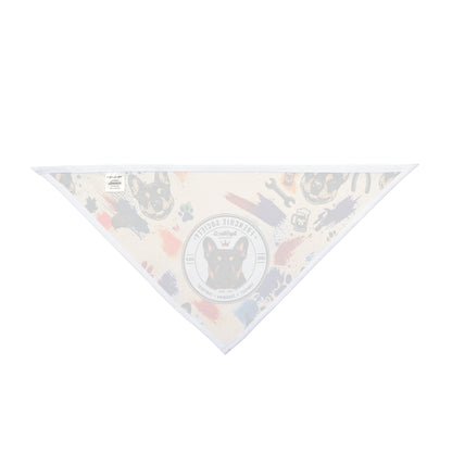 Frenchie Society Pet's Bandana Doodle Pattern
