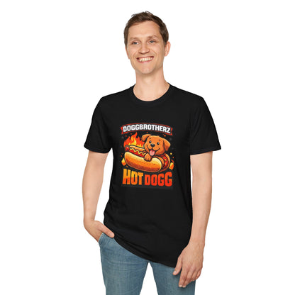 Hot Dogg Dog T-Shirt – "Doggbrotherz" Cute Hot Dog Pup Graphic Tee