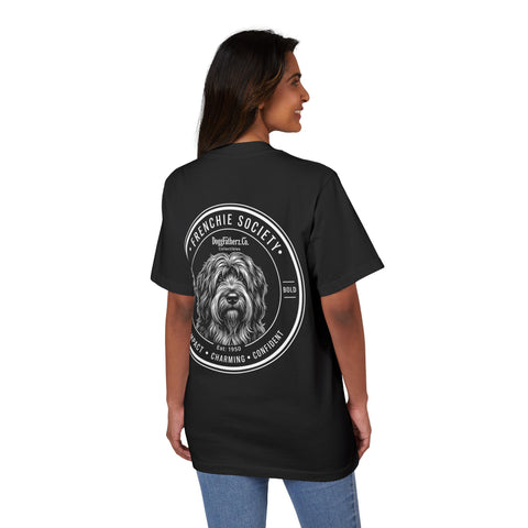 Frenchie Society Drop Shoulder T-Shirt — Black Dog Tee