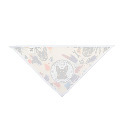 Frenchie Society Pet's Bandana Doodle Pattern