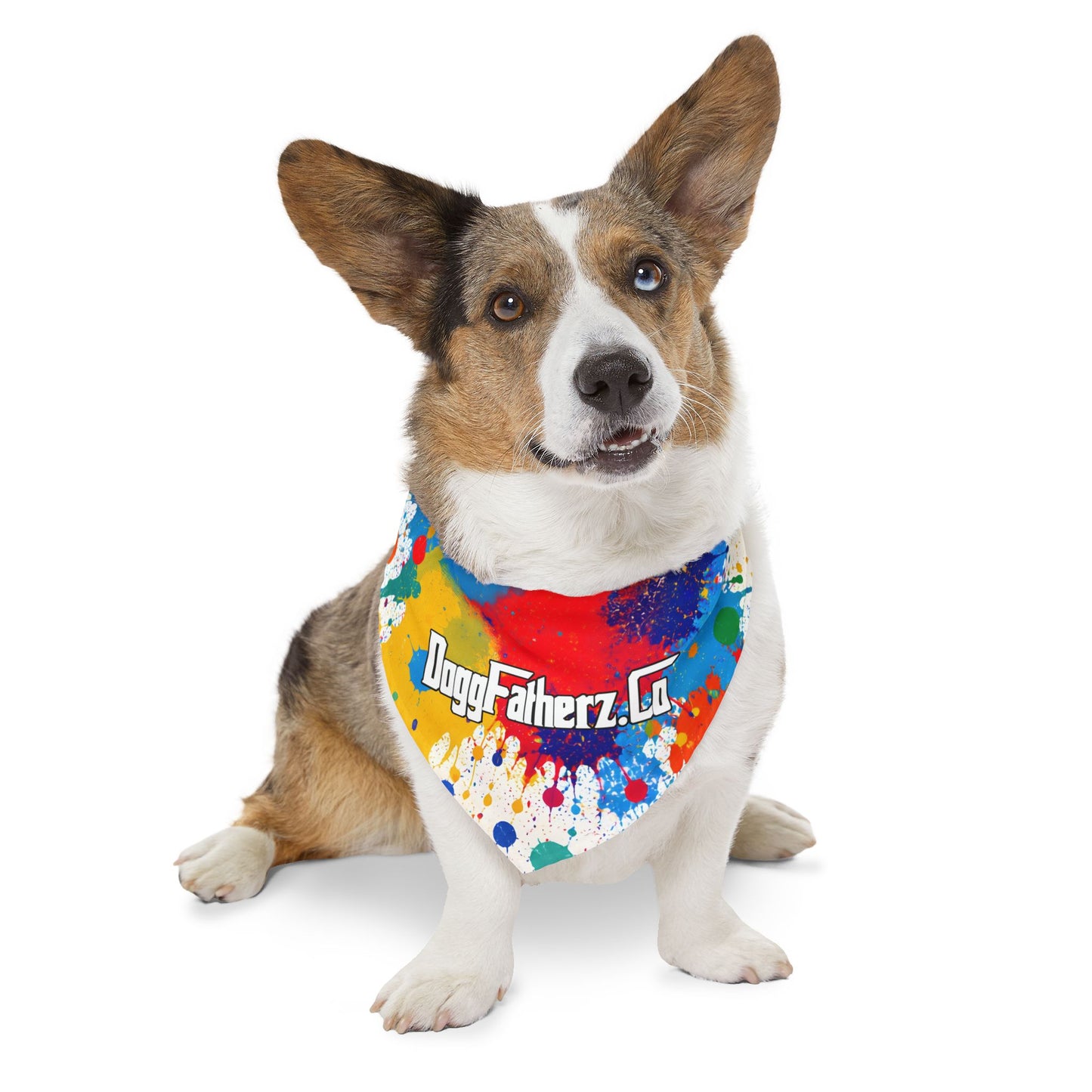 Paint Splash Pet Bandana Collar XL For Dogs
