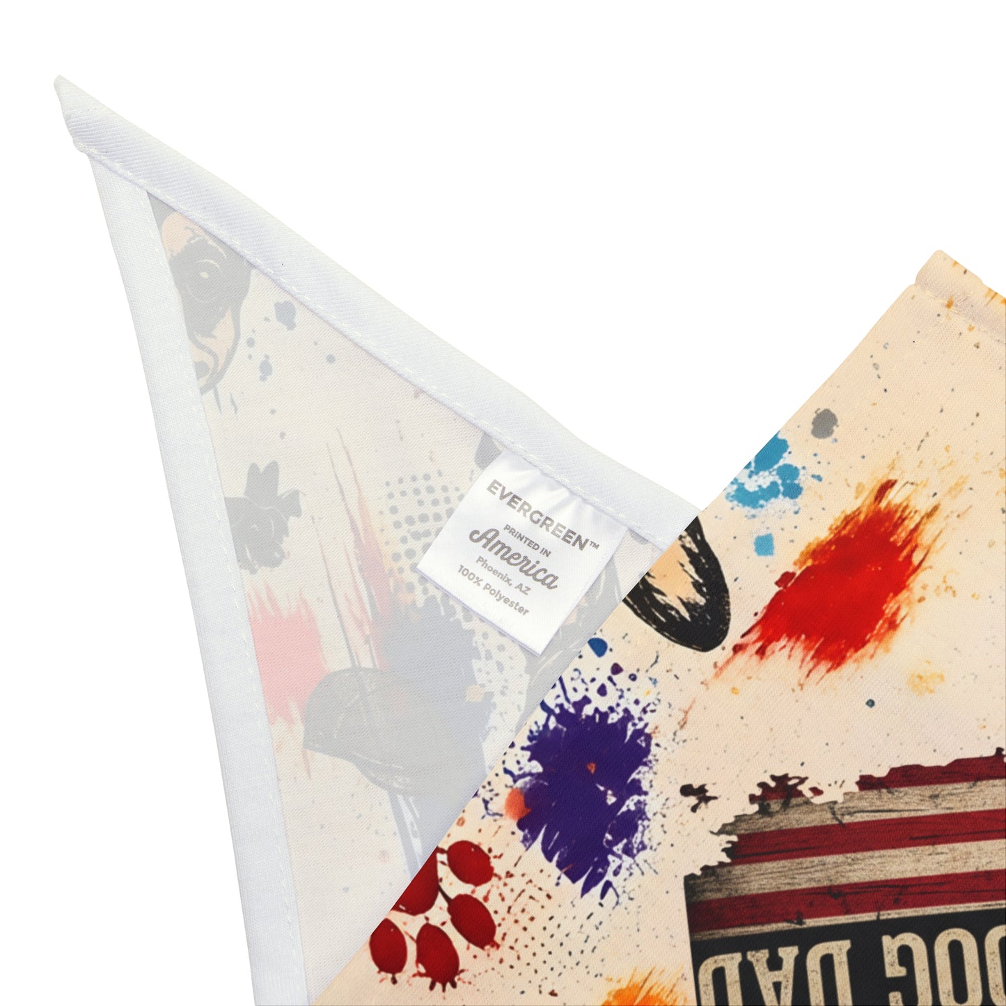 Happy Dog Dad Pet Bandana Doodle Pattern for Dogs