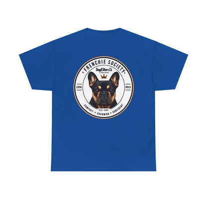 Frenchie Society Blue T-Shirt Dog Lover Tee