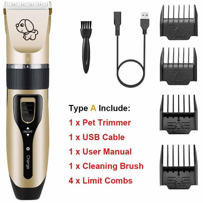 Pet Shaver With USB cable and 4 combs