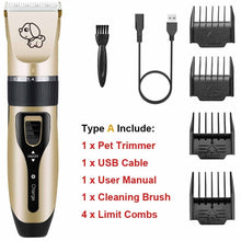 Pet Shaver With USB cable and 4 combs