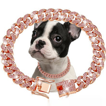 Pet Diamond Collar Cuban Link  Necklace