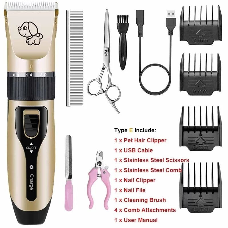 Pet Shaver With USB cable and 4 combs