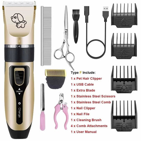 Pet Shaver With USB cable and 4 combs
