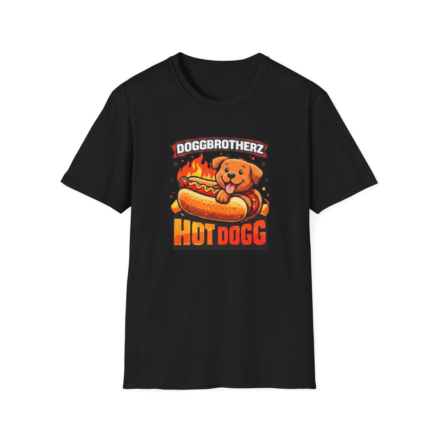 Hot Dogg Dog T-Shirt – "Doggbrotherz" Cute Hot Dog Pup Graphic Tee