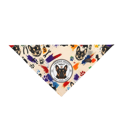 Frenchie Society Pet's Bandana Doodle Pattern