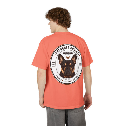Frenchie Society Drop Shoulder T-Shirt Dog Tee