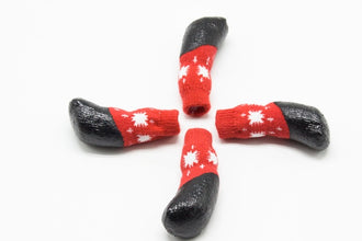 Pet waterproof red black warm socks