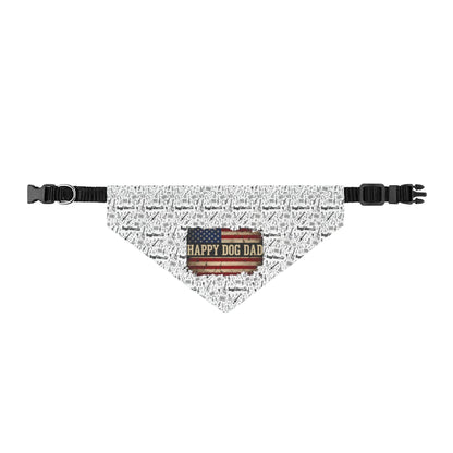 Happy Dog Dad Music Lover Clip-On Pet Bandana