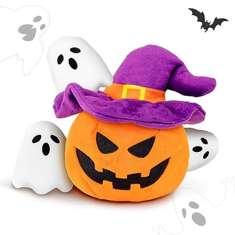 Squeaky Plush Lilfrd Halloween Pumpkin & Ghosts Toys