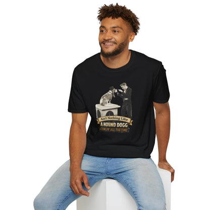 T-Shirt — 'Ain't Nothing Like a Hound Dogg' Vintage Elvis-Inspired Graphic Tee